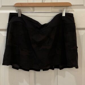 Lululemon Pace Rival Black Camo Tennis Skort